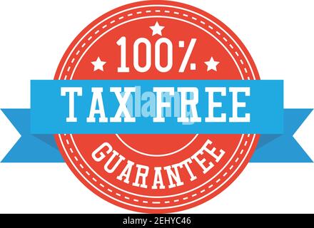 tax free sticker on the background. vector illustration Stock Vector