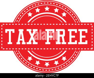 tax free sticker on the background. vector illustration Stock Vector