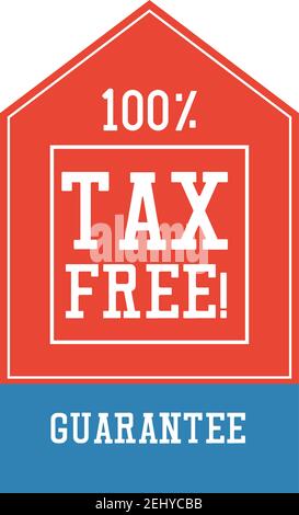 tax free sticker on the background. vector illustration Stock Vector