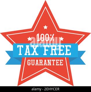 tax free sticker on the background. vector illustration Stock Vector