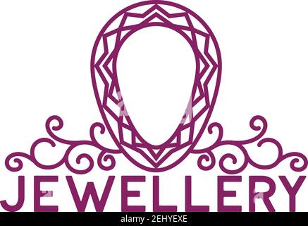 jewelry logo on white background. vector illustration Stock Vector