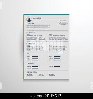 curriculum vitae flyer and leaflet design, vector illustration Stock Vector