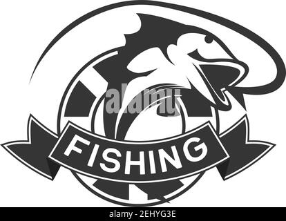 Fly Fishing Logo. Vector and Illustration Stock Vector Image & Art - Alamy