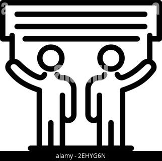 Banner manifestation icon. Outline banner manifestation vector icon for web design isolated on white background Stock Vector