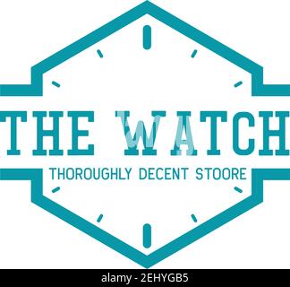 watch store logo on white background. vector illustration Stock Vector