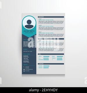 curriculum vitae flyer and leaflet design, vector illustration Stock Vector