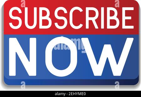 subscribe button label on white background. vector illustration Stock Vector