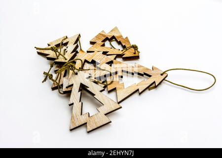 Christmas decoration in the shape of fir Stock Photo