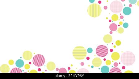 Lights circle pattern on white background. Stock Vector