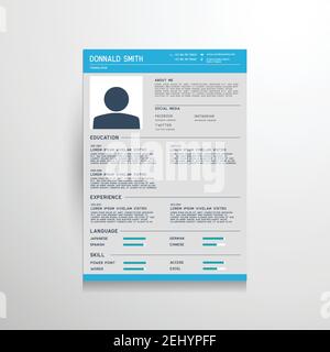 curriculum vitae flyer and leaflet design, vector illustration Stock Vector