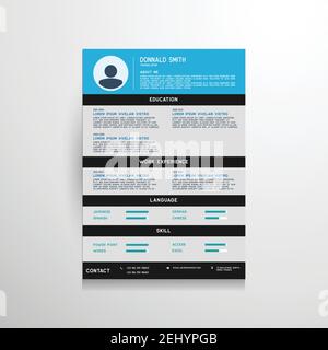 curriculum vitae flyer and leaflet design, vector illustration Stock Vector
