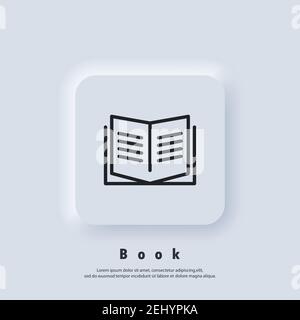 Book icon. Book logo. Open book. Reading line icon. Bookstore logo. Library sign. Education or educational symbol Stock Vector