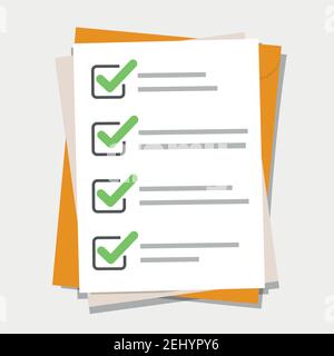 Checklist, complete tasks, to-do list. Premium quality. Modern flat design graphic elements.  Stock Vector