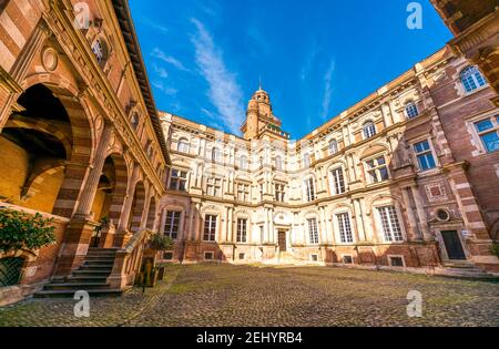 Classic beautiful private hotel Assezat in Toulouse, Occitania in France Stock Photo