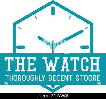 watch store logo on white background. vector illustration Stock Vector