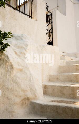 Church of Saint George in the Anafiotka neighborhood of Athens, Greece in Cycladic style architecture Stock Photo
