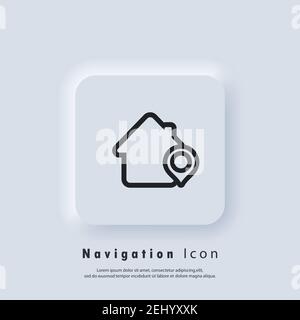 Location pin, store point. Local marketing e-commerce campaign strategy. Market And shop location Pointer icon with shop. GPS location. Map pin icons. Stock Vector