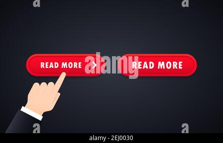 Read More button set. Vector on isolated white background. EPS 10. Stock Vector