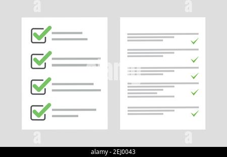 Checklist set, complete tasks. Premium quality. Modern flat design graphic elements.  Stock Vector