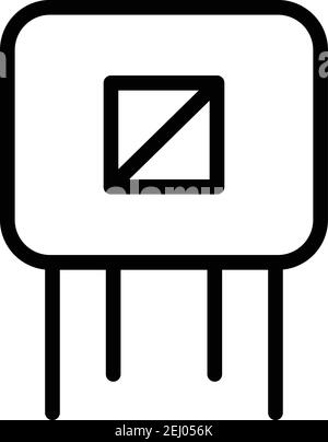 Energy capacitor icon. Outline energy capacitor vector icon for web design isolated on white background Stock Vector
