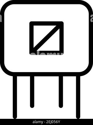 Energy capacitor icon. Outline energy capacitor vector icon for web design isolated on white background Stock Vector