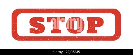 Stop Stempel grunge rot. Vector Illustration Eps Stock Vector