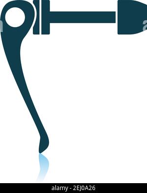 Bike Quick Release Icon. Shadow Reflection Design. Vector Illustration. Stock Vector