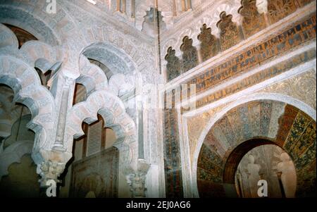 Cordoba Spain Mosque-Cathedral of Cordoba Mihrab and Maqsurah Stock Photo