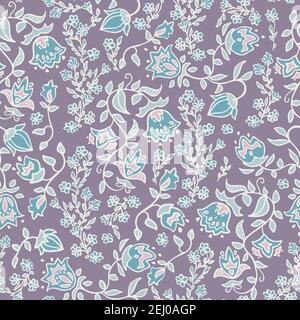 Vector seamless pattern decoration of rose flowers and leaves. Stock Vector