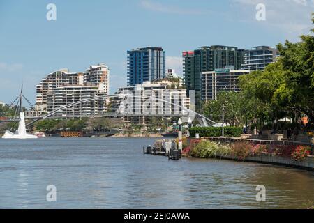 South Bank Parklands are located at South Bank in Brisbane, Queensland,  Australia Stock Photo - Alamy