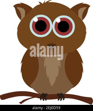 Abstract owl stock illustration vector isolated in white background Stock Vector