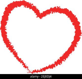 Heart icons for Valentines Day , Abstract Hand drawn Heart love sign. Stock Vector