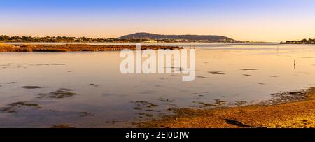 Mont Saint Clair in Sète from the Etang de Thau, in Herault, in Occitanie, France Stock Photo