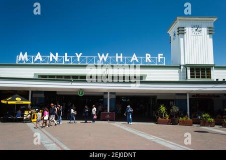 Manly Wharf ferry terminal, Sydney, New South Wales, Australia. Stock Photo