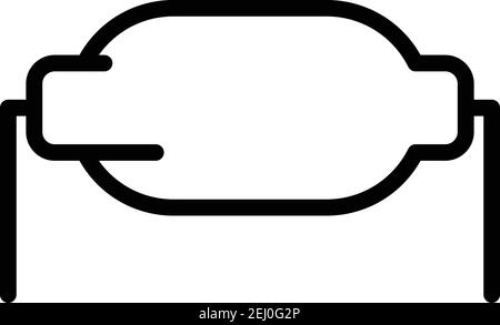 Fixed resistor icon. Outline fixed resistor vector icon for web design isolated on white background Stock Vector