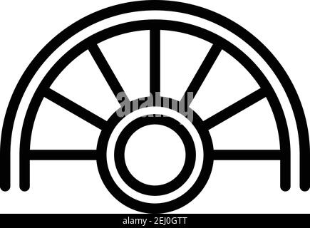 Floor staircase icon. Outline floor staircase vector icon for web design isolated on white background Stock Vector