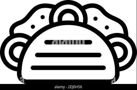 Tasty taco icon. Outline tasty taco vector icon for web design isolated on white background Stock Vector