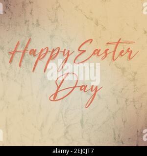 Happy Easter Day vector Text on grungy wall. Stock Vector