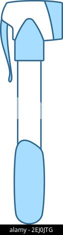 Bicycle Pump Icon. Thin Line With Blue Fill Design. Vector Illustration. Stock Vector