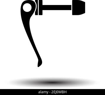 Bike Quick Release Icon. Black on White Background With Shadow. Vector Illustration. Stock Vector