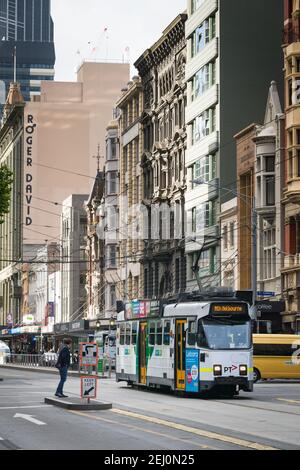Elizabeth Street, Melbourne, Victoria, Australia. Stock Photo