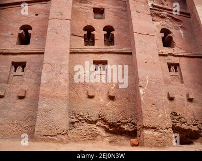 Bet Medhane Alem church in Lalibela Stock Photo