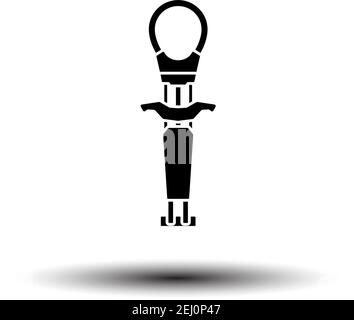 Alpinist Camalot Icon. Black on White Background With Shadow. Vector Illustration. Stock Vector