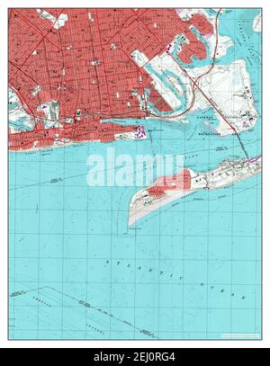Coney Island, New York, map 1995, 1:24000, United States of America by Timeless Maps, data U.S. Geological Survey Stock Photo