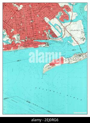 Coney Island, New York, map 1966, 1:24000, United States of America by Timeless Maps, data U.S. Geological Survey Stock Photo