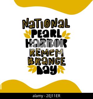 National Pearl Harbor Remembrance Day vector illustration.  Stock Vector