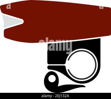 Bike Light Equipment Icon. Flat Color Design. Vector Illustration. Stock Vector