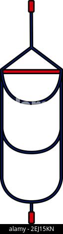 Alpinist Step Ladder Icon. Editable Outline With Color Fill Design. Vector Illustration. Stock Vector