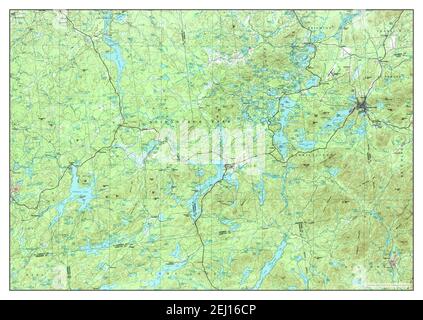 Tupper Lake, New York, map 1985, 1:100000, United States of America by Timeless Maps, data U.S. Geological Survey Stock Photo