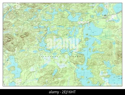 Upper Saranac Lake, New York, map 1999, 1:25000, United States of America by Timeless Maps, data U.S. Geological Survey Stock Photo